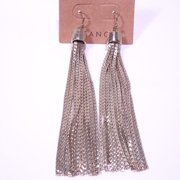 Neiman Marcus Lee Angel Women's Gold Multi Chain Fringe Drama Earrings NWT 135 - Picture 3 of 5